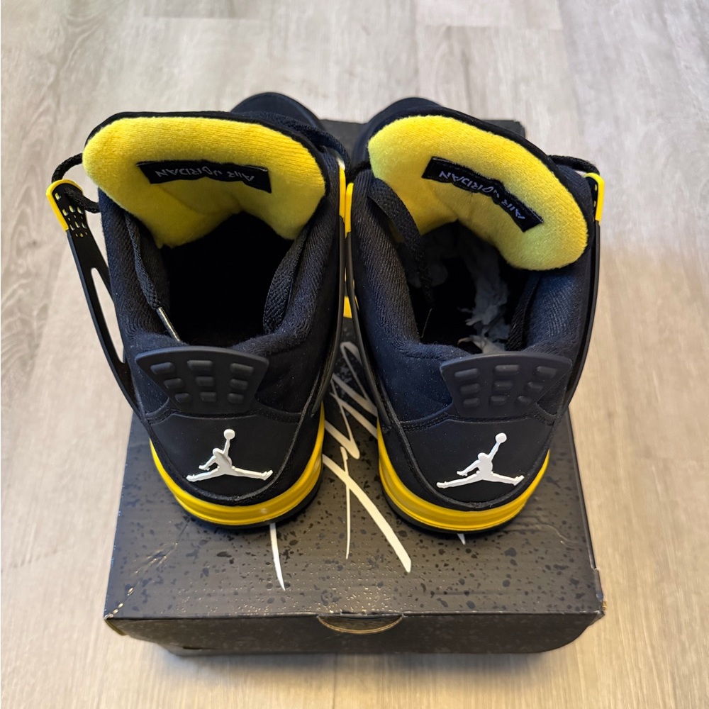 Jordan Retro 4 Black and yellow sz 8 - Picture 5 of 8